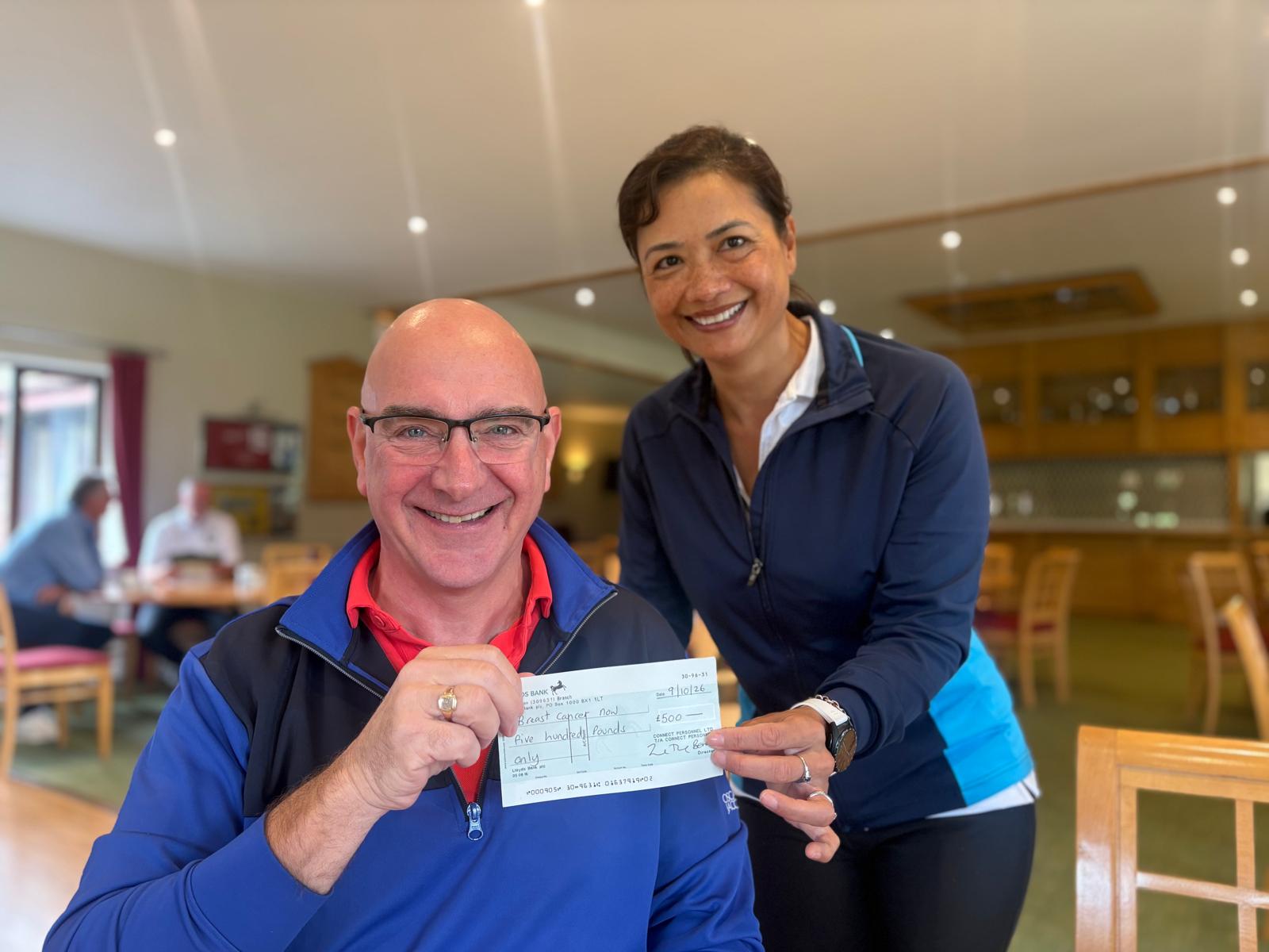 A win for Andy and for the charity Breast Cancer Now